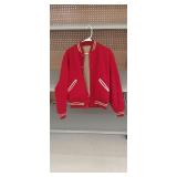 Vintage Red Wool Varsity Jacket Size Unknown