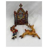 Stained Glass Look Candle Holder 7.5'