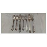 7- Assorted Silverplate Forks