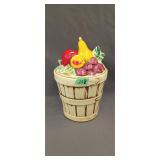 McCoy ceramic fruit in basket cookie jar