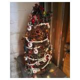 Grapevine Christmas Tree 34' lighted & Decorated