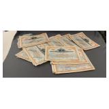 Several less than 100 stock certificates for