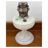 Vintage Aladdin White Venetian Glass Oil Lamp