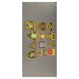 12 assorted police department patches