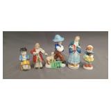5 porcelain figurines