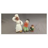 Three porcelain figurines