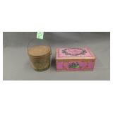 Vintage merry Christmas bucket and