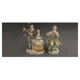 Pair of ceramic musicians