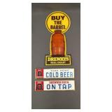 3 drewrys beer advertising pieces