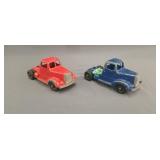 (2) Tootsie Toy Metal Trucks 4.25'