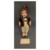 1938 Hayward Switzerland Cloth Doll 11'