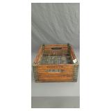 Roberts dairy wood milk bottle crate