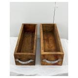 2- Vintage Wood Drawers with Handles