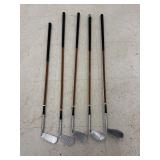 5- Vintage Mohawk Hickory Golf Clubs