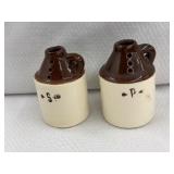 Mini Crock Jug Salt & Pepper Shakers 2.75'