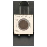 1871 Prince Edward Island 1cent coin