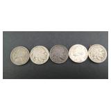 3- Buffalo Nickels 1923, 1937,no Date, 1944 Nickel