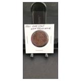 1861 Queen Victoria 'Bun Head' copper coin,