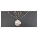 1889 Morgan Silver Dollar set in a sterling