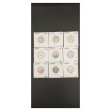 9- Canadian 5 Cent Coins