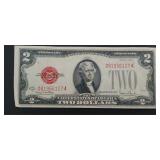 1928 G $2.00 Red Seal U S Note