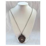 Vintage Sterling Silver Purse Pendant Necklace