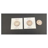 1- 1971-S Proof Quarter, 2- 1976 Quarters, 1-proof