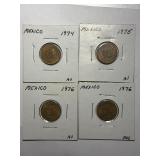 4- Mexico 5 centavos coins
