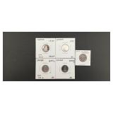 5- Canadian 10 Cent Coins