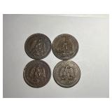 4-Mexico 5 Centavos Coins