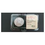 2001 Silver American Eagle UNC 1 Oz .999 Silver
