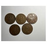 5-Mexico 5 Centavos Coins