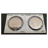 1969,1970 Canadian Dollar Coins