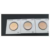 3- Canadian Loonie One Dollar Coins