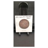 1881 New Foundland Half Dollar Coin