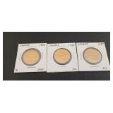 3- Canadian Loonie One Dollar Coins