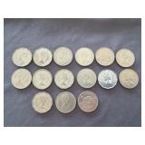 15- Canadian 5 Cent Coins ,Assorted years