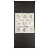 9- Canadian 5 Cent Coins