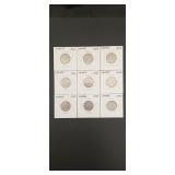 9- Canadian 5 Cent Coins