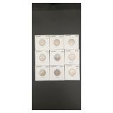 9- Canadian 5 Cent Coins