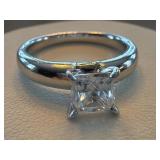 SW925CZ Solitaire Ring Size 8