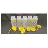 5 Bel-art isopropanol wash bottles