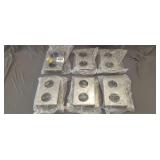 6 new gate lockboxes double hole 1/2' x  1 1/2'