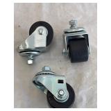 3- Swivel Casters with Threaded Stems