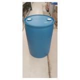New blue 55 gallon poly drum