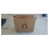 Knaack job box with mounted Ridgid pipe vise