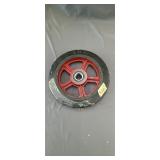 heavy-duty rubber wheel with a metal rim, for