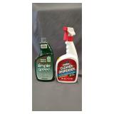 Two bottles of cleaner degreaser one missing spray