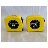 2- Stanley 25ï¿½ Tape Measures