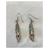 Native American Navajo Sterling Silver Feather